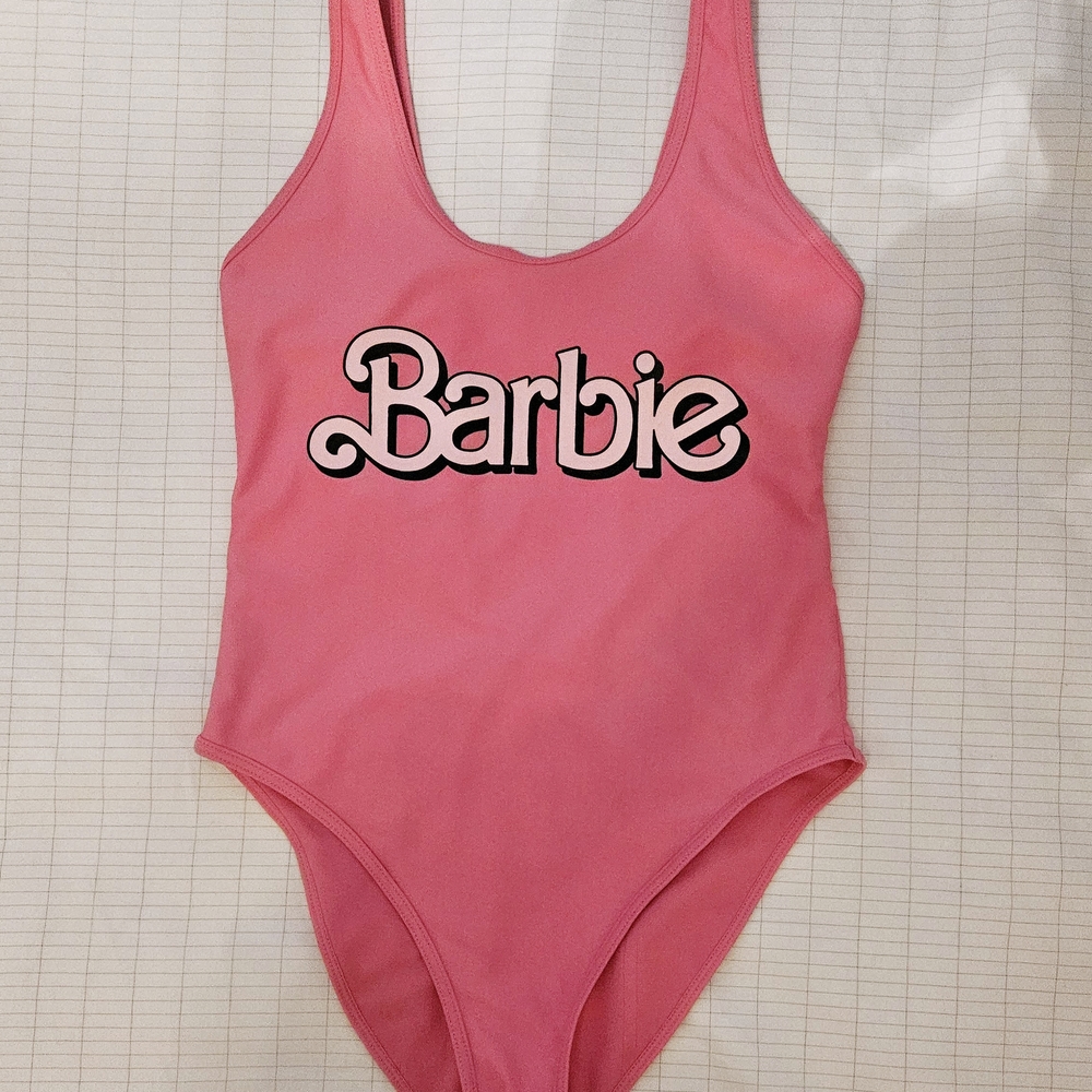 Barbie Pink Logo Swimsuit